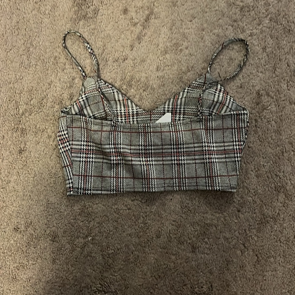 Cropped plaid tank top - Picture 2 of 2